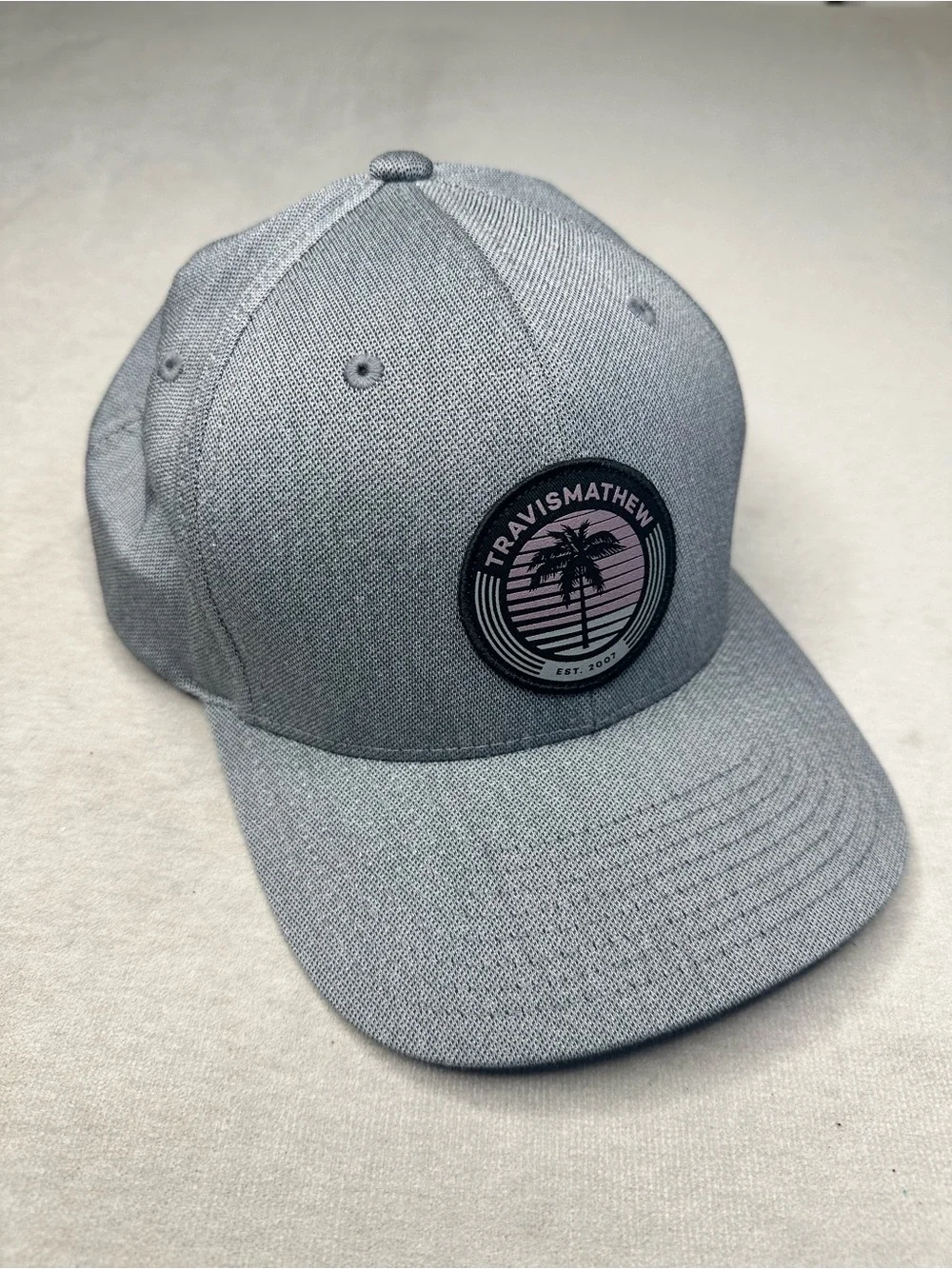 Travis Mathew Gray Men's Palm Logo Cap